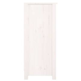 Servantă, alb, 70x35x80 cm, lemn masiv de pin, 4 image