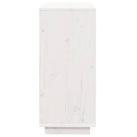Servantă, alb, 74x35x80 cm, lemn masiv de pin, 7 image