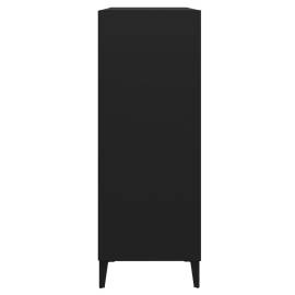 Servantă, negru, 69,5x32,5x90 cm, lemn prelucrat, 4 image