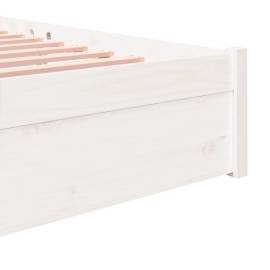 Cadru de pat, alb, 120x200 cm, lemn masiv, 7 image