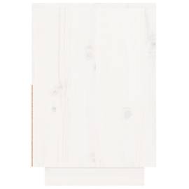 Noptiere, 2 buc., alb, 60x34x51 cm, lemn masiv de pin, 5 image