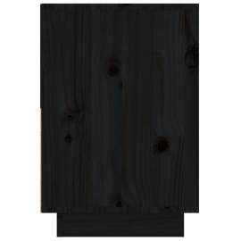 Noptiere, 2 buc, negru, 60x34x51 cm, lemn masiv de pin, 5 image