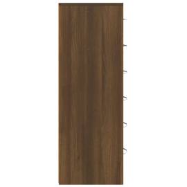 Servantă cu 6 sertare, stejar maro, 50x34x96 cm, lemn, 6 image