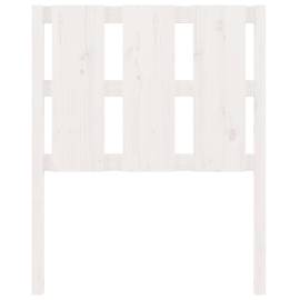 Tăblie de pat, alb, 80,5x4x100 cm, lemn masiv de pin, 4 image