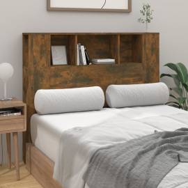 Tăblie de pat cu dulap, stejar fumuriu, 120x18,5x104,5 cm, 3 image