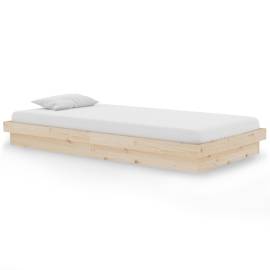 Cadru de pat, 100x200 cm, lemn masiv de stejar, 2 image