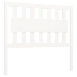 Tăblie de pat, alb, 105,5x4x100 cm, lemn masiv de pin, 2 image