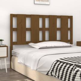 Tăblie de pat, maro miere, 140,5x4x100 cm, lemn masiv de pin, 3 image