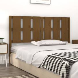 Tăblie de pat, maro miere, 155,5x4x100 cm, lemn masiv de pin, 3 image