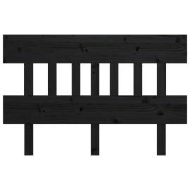 Tăblie de pat, negru, 138,5x3x81 cm, lemn masiv de pin, 3 image