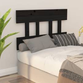 Tăblie de pat, negru, 78,5x3x81 cm, lemn masiv de pin
