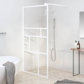 Perete pentru cabină de duș walk-in, alb, 100x195cm, sticlă esg