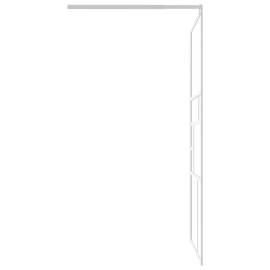 Perete pentru cabină de duș walk-in, alb, 100x195cm, sticlă esg, 5 image
