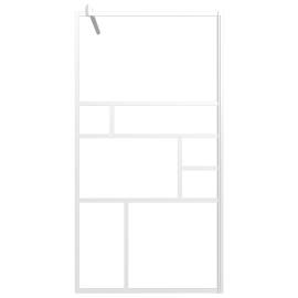 Perete pentru cabină de duș walk-in, alb, 100x195cm, sticlă esg, 3 image