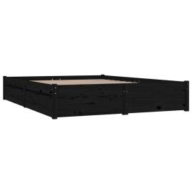 Cadru de pat cu sertare, negru, 140x190 cm, 3 image