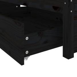 Cadru de pat cu sertare, negru, 140x190 cm, 7 image