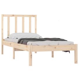Cadru de pat, 100x200 cm, lemn masiv de pin, 3 image