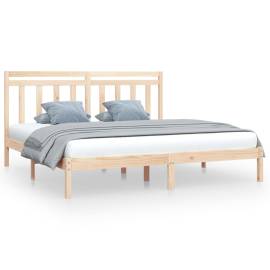 Cadru de pat super king 6ft, 180x200 cm, lemn masiv, 2 image