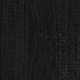 Cadru de pat small single, negru, 75x190 cm lemn masiv de pin, 5 image
