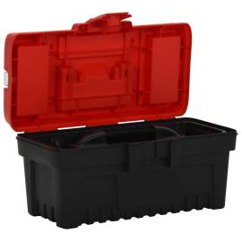 Set de cutii de scule, 2 piese, negru și roșu, polipropilenă, 5 image