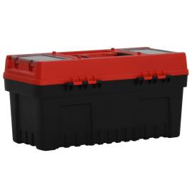 Set de cutii de scule, 2 piese, negru și roșu, polipropilenă, 7 image