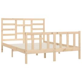 Cadru de pat, 140x200 cm, lemn masiv de pin, 4 image
