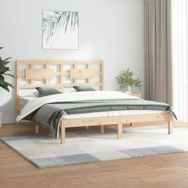 Cadru de pat 5ft king size, 150x200 cm, lemn masiv de pin