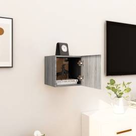 Dulapuri tv montaj pe perete, sonoma gri, 30,5x30x30 cm