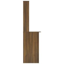 Birou cu rafturi, stejar maro, 110x45x157 cm, lemn compozit, 4 image
