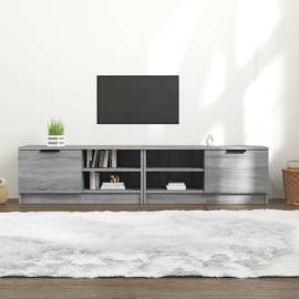 Comodă tv, 2 buc., sonoma gri, 80x35x36,5 cm, lemn prelucrat