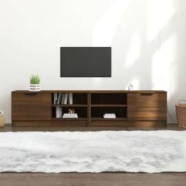 Comodă tv ,2 buc.,stejar maro,80x35x36,5 cm, lemn prelucrat