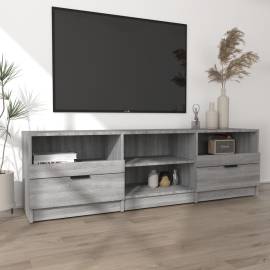 Comodă tv, sonoma gri, 150x33,5x45 cm, lemn prelucrat, 3 image