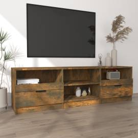 Comodă tv, stejar fumuriu, 150x33,5x45 cm, lemn prelucrat, 3 image