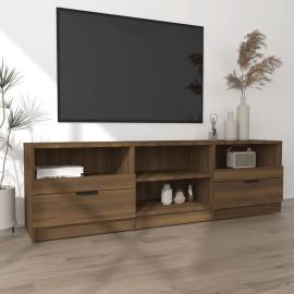 Comodă tv, stejar maro, 150x33,5x45 cm, lemn prelucrat, 3 image