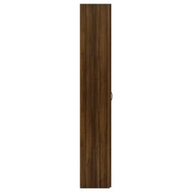Dulap de birou, stejar maro, 60x32x190 cm, lemn prelucrat, 4 image
