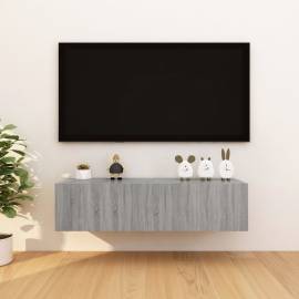 Dulap tv montaj pe perete, 4 buc., sonoma gri, 30,5x30x30 cm, 4 image