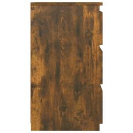 Noptiere, 2 buc., stejar fumuriu, 40x35x62,5 cm, lemn prelucrat, 5 image