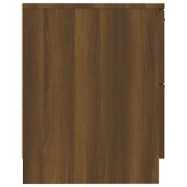Noptiere de perete, 2 buc., stejar maro, lemn prelucrat, 5 image