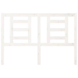 Tăblie de pat, alb, 126x4x100 cm, lemn masiv de pin, 3 image