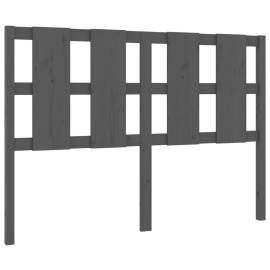 Tăblie de pat, gri, 145,5x4x100 cm, lemn masiv de pin, 2 image
