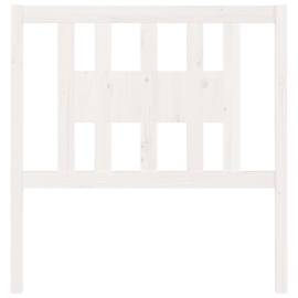 Tăblie de pat, alb, 81x4x100 cm, lemn masiv de pin, 3 image