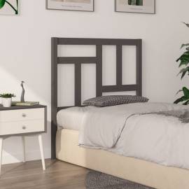 Tăblie de pat, gri, 95,5x4x100 cm, lemn masiv de pin, 4 image