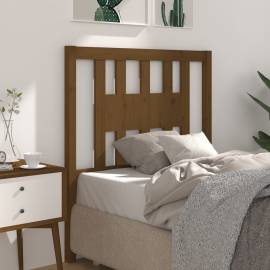 Tăblie de pat, maro miere, 106x4x100 cm, lemn masiv de pin, 5 image