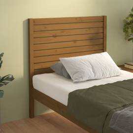 Tăblie de pat, maro miere, 96x4x100 cm, lemn masiv de pin, 4 image