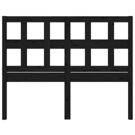 Tăblie de pat, negru, 165,5x4x100 cm, lemn masiv de pin, 4 image