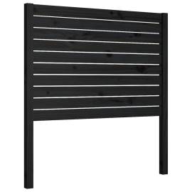 Tăblie de pat, negru, 96x4x100 cm, lemn masiv de pin, 2 image