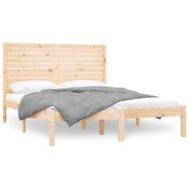 Cadru de pat, 120x200 cm, lemn masiv, 2 image