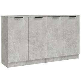 Servante, 2 buc., gri beton, 60x30x70 cm, lemn prelucrat, 2 image