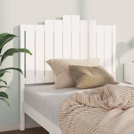 Tăblie de pat, alb, 106x4x110 cm, lemn masiv de pin, 3 image