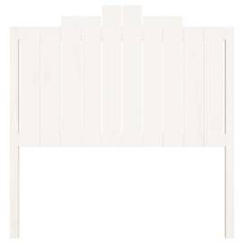 Tăblie de pat, alb, 106x4x110 cm, lemn masiv de pin, 4 image